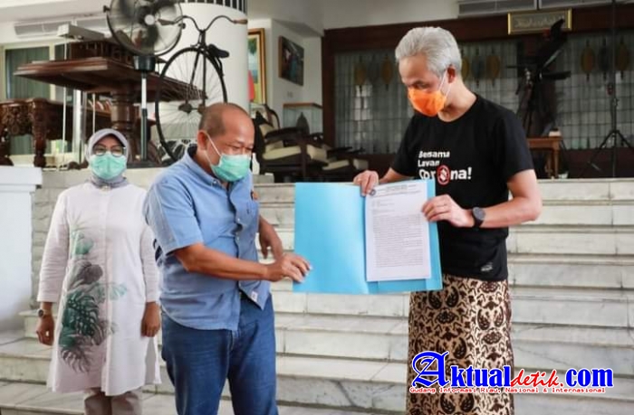 Gubernur Jateng Undang Serikat Pekerja ke Puri Gedeh Ajak Tukar Pikiran Terkait UU Cipta Kerja